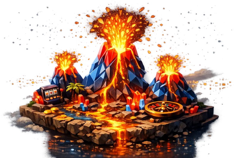 Vulkan casino card floating with glowing particles in a dark background, 3D glossy style.